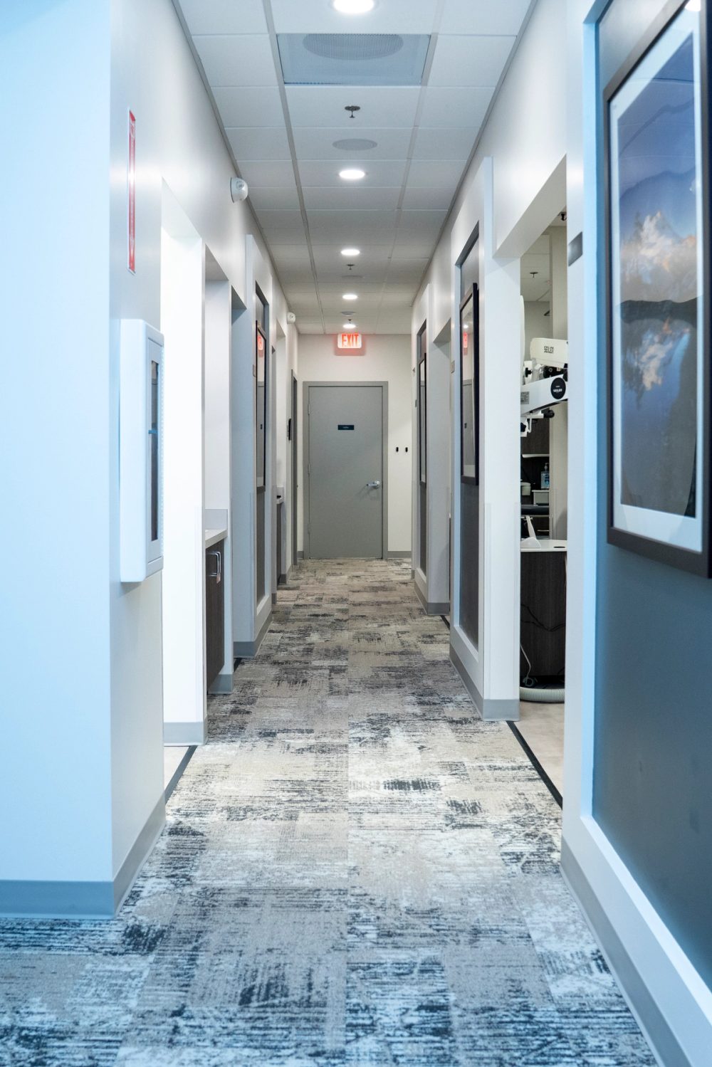 Bright hallway inside Lower Columbia Endodontics