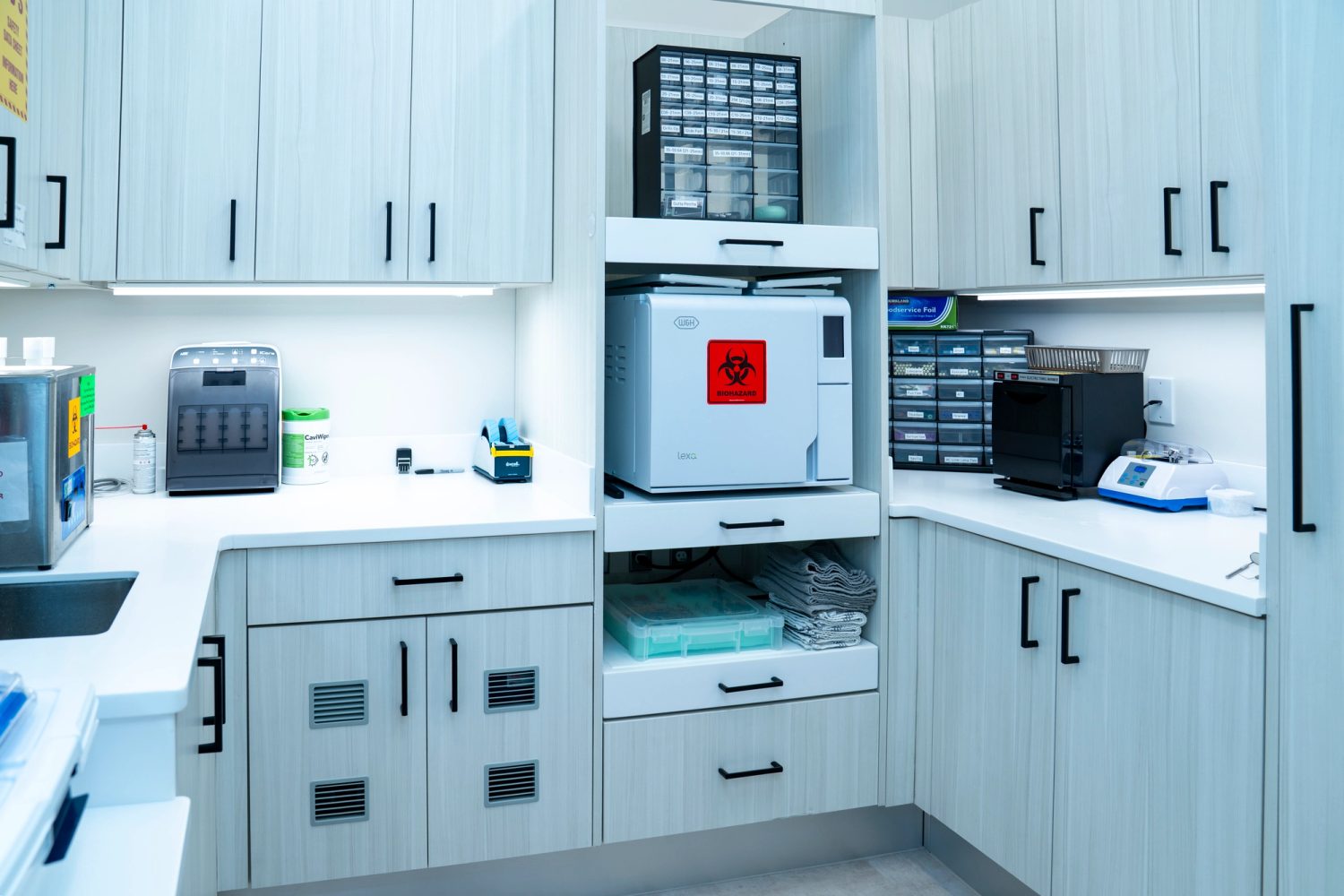 Sterilization room at Lower Columbia Endodontics